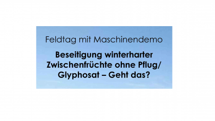 WRRL Fulda - Rhön: Maschinendemo Feldbegehung